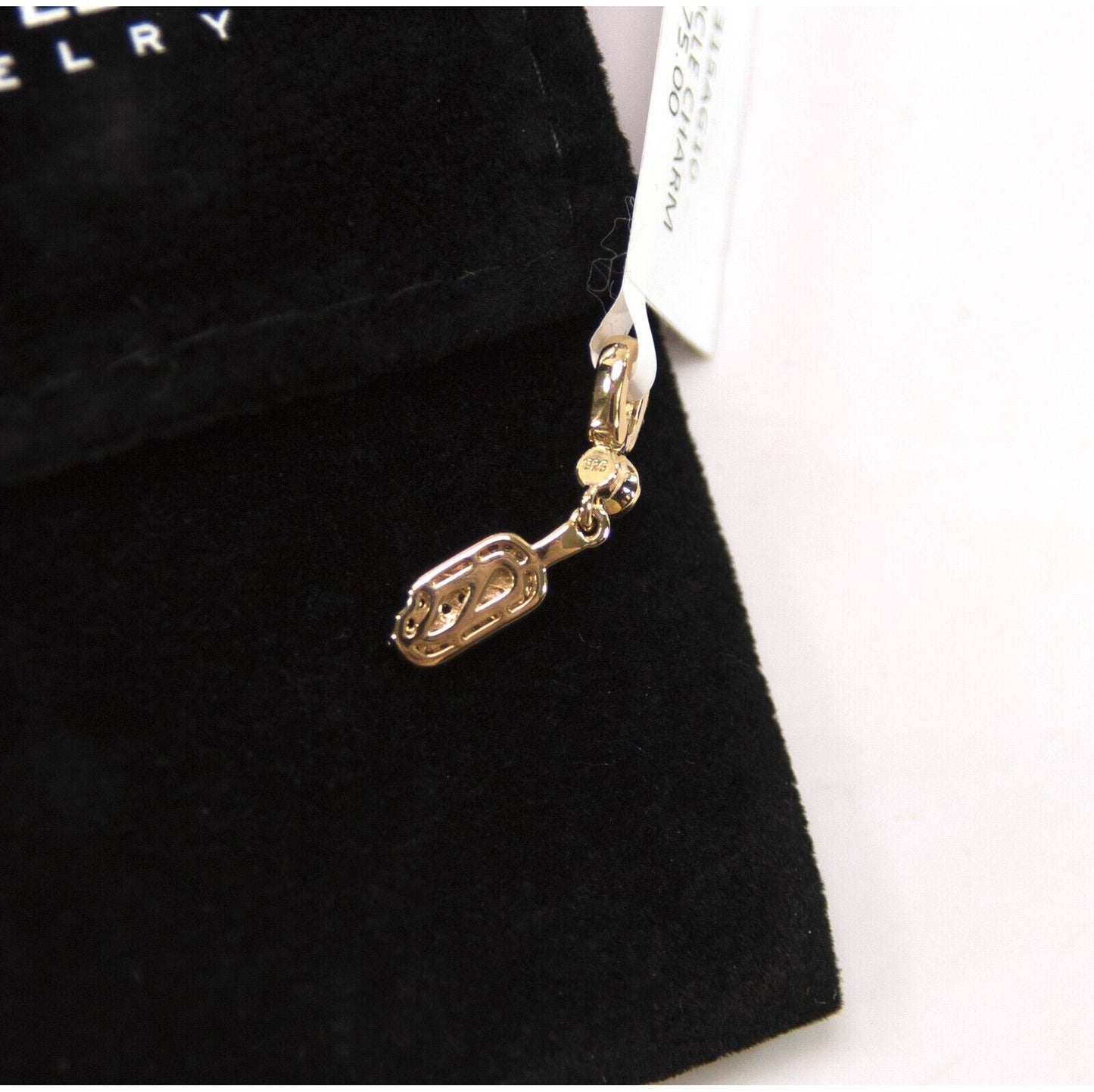 Judith Leiber 14K Gold Plated Sterling Silver Cubic Zirconia Popsicle Charm NWT