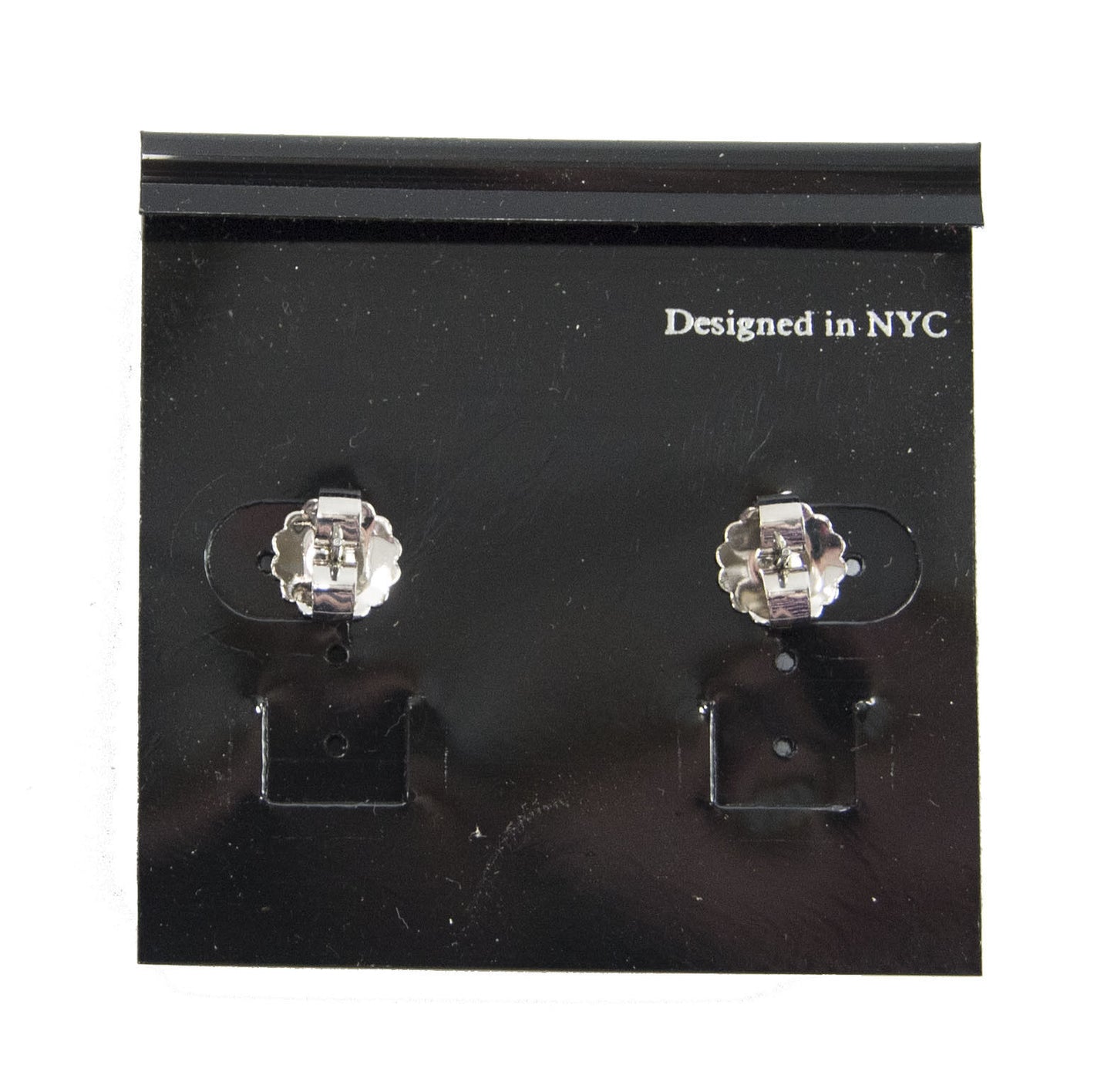 CZ Kenneth Jay Lane Silver Aqua Pear Stud Earrings KE696AQSI NWT