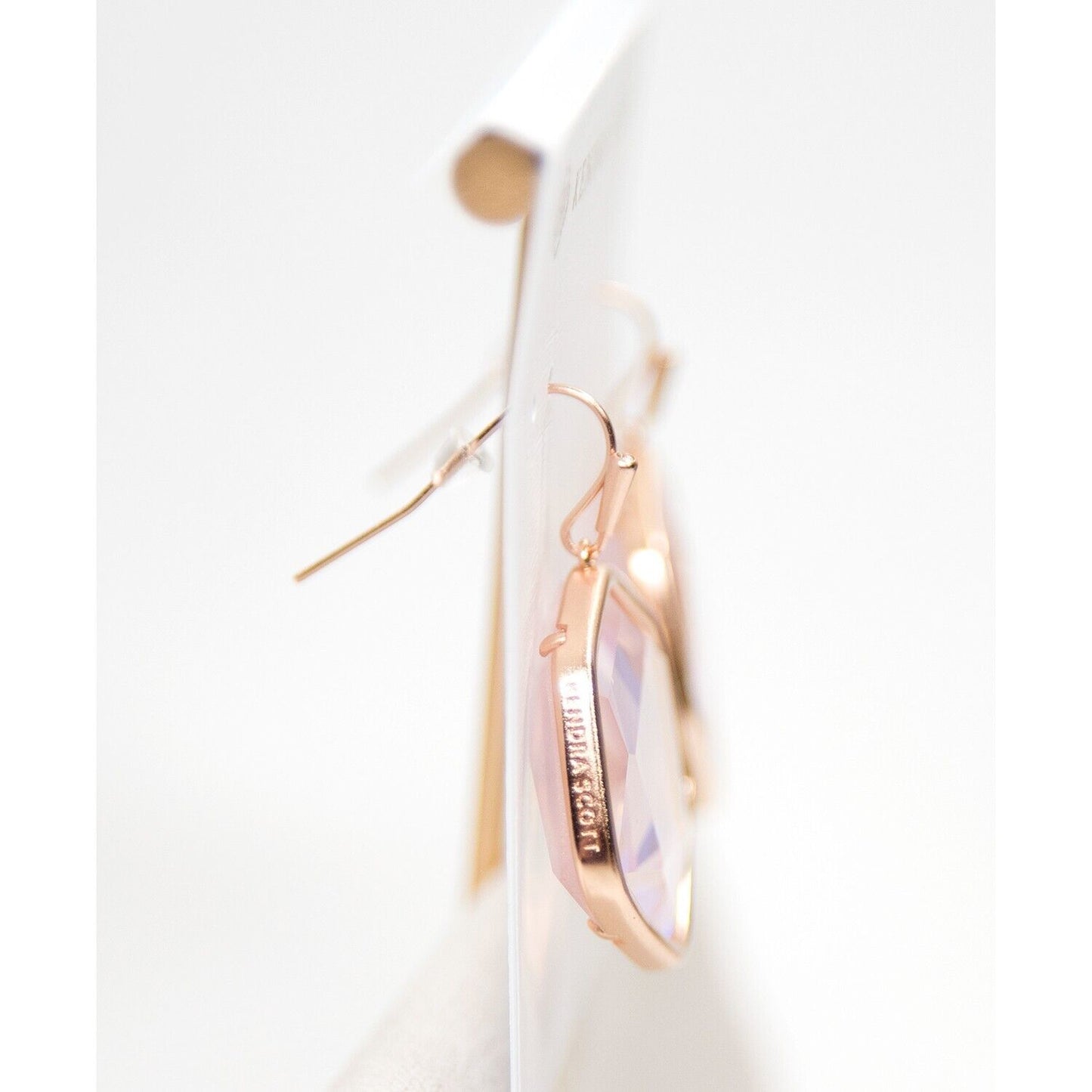 Kendra Scott Vanessa Faceted Dichroic Glass Rose Gold Statement Earrings NWT