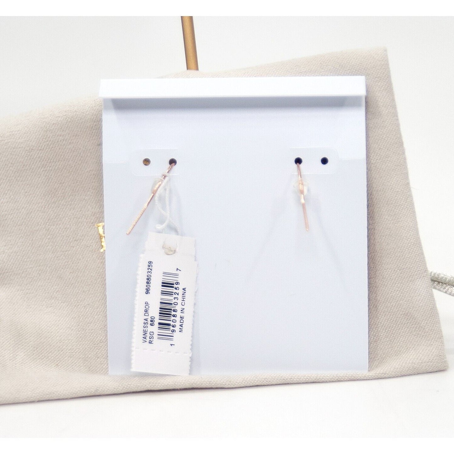 Kendra Scott Vanessa Faceted Dichroic Glass Rose Gold Statement Earrings NWT