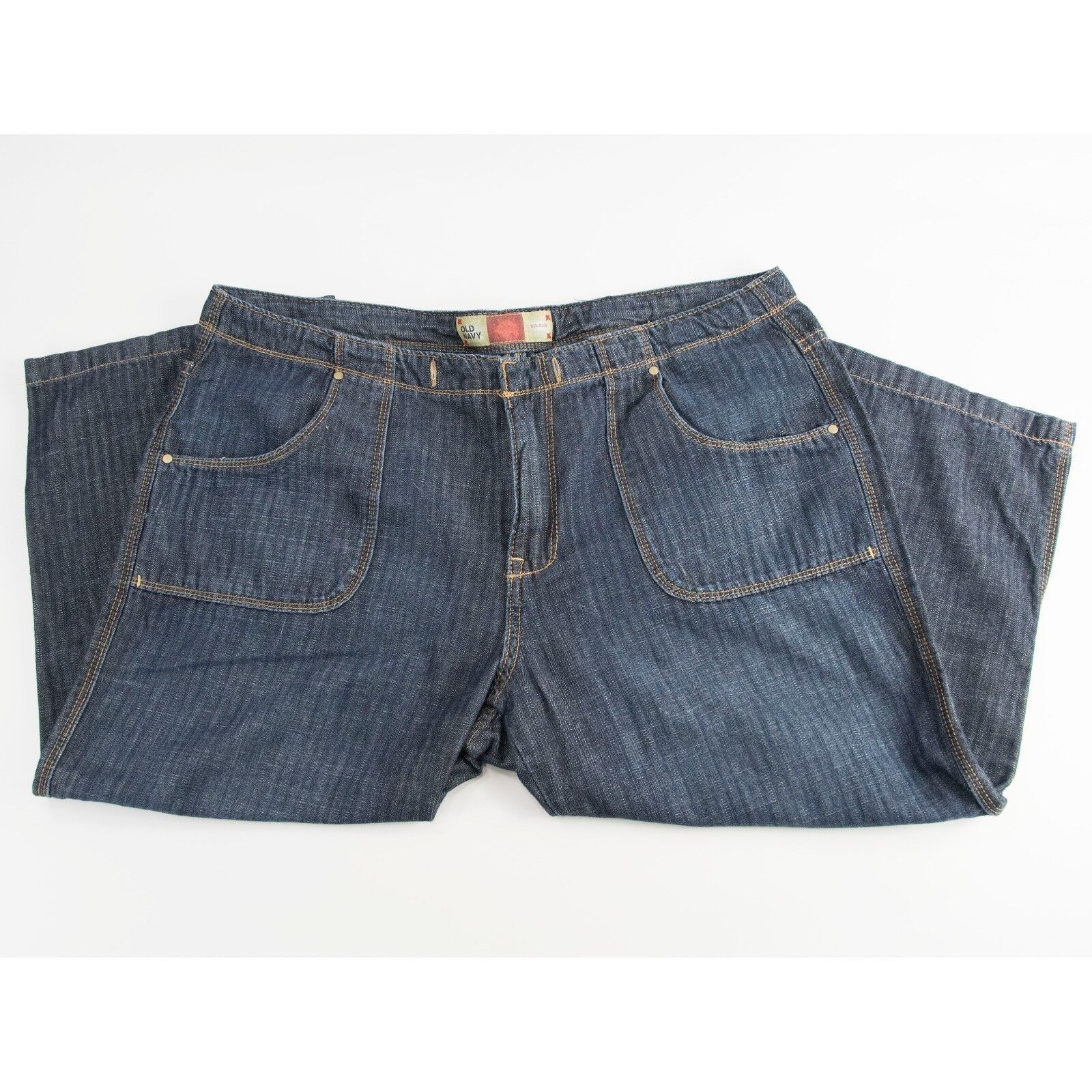 Old Navy Pinstripe Light Weight Cropped Capri Mid Rise jeans Size