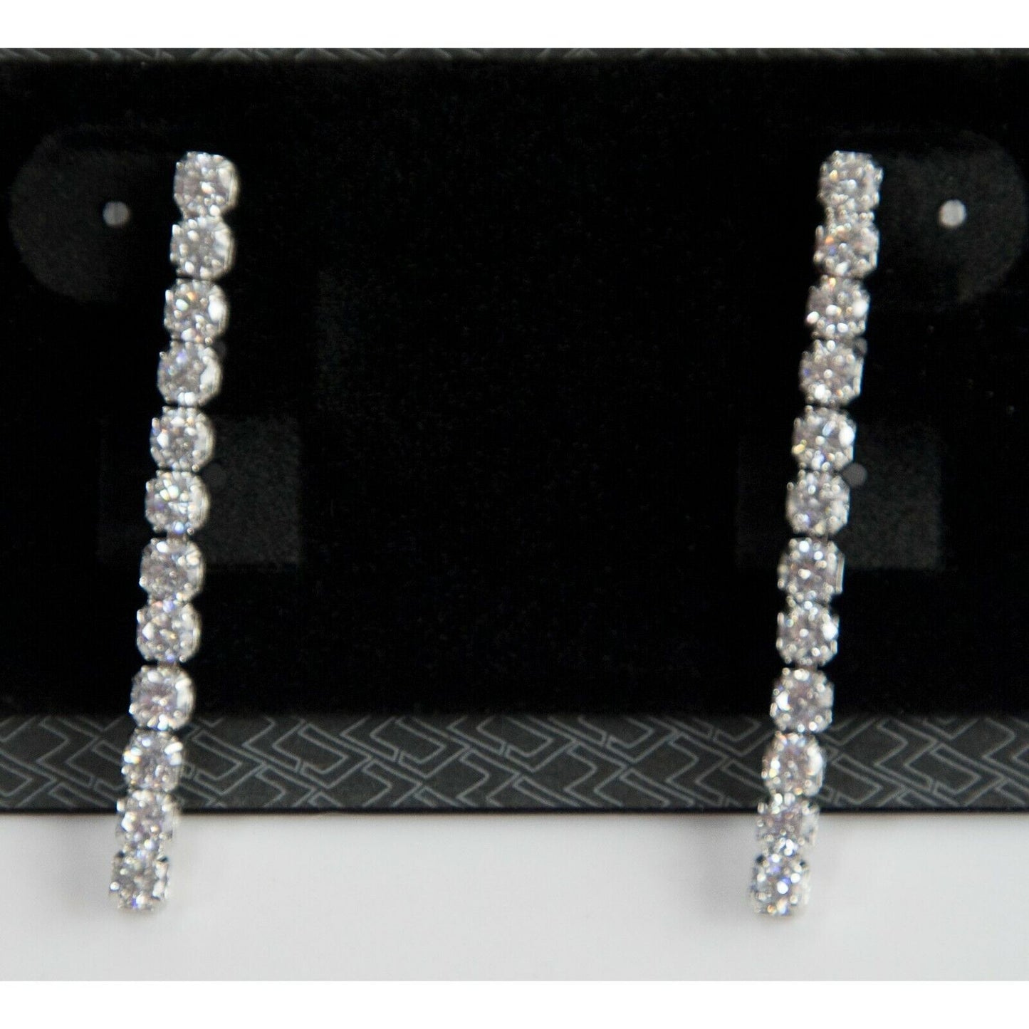CZ by Kenneth Jay Lane 2 cttw Linear Drop Dangle Earrings KE1005 NWT