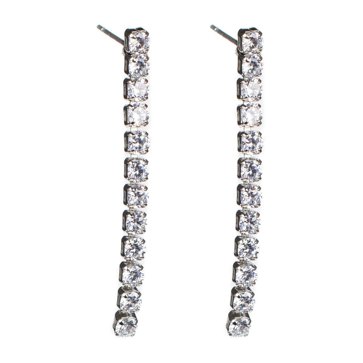 CZ by Kenneth Jay Lane 2 cttw Linear Drop Dangle Earrings KE1005 NWT
