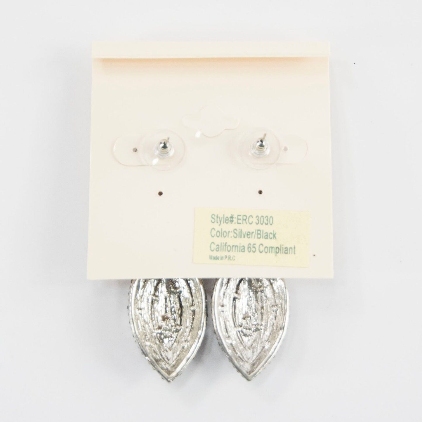 Amrita Singh Silver Gunmetal Crystal Annalisa Earrings ERC 3030 NWT