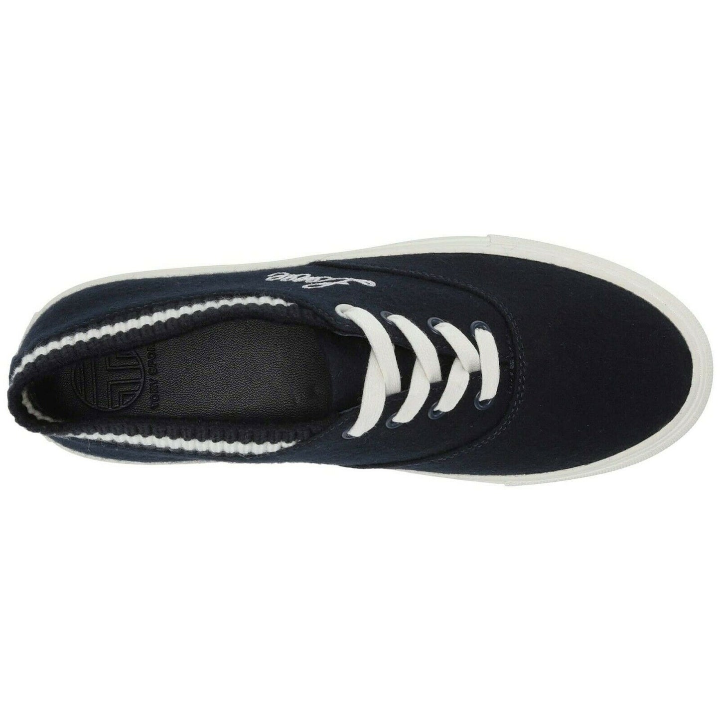 Tory Burch Bright Navy Snow White Love All Hi-Top Trainer Sneaker 8.5 NIB
