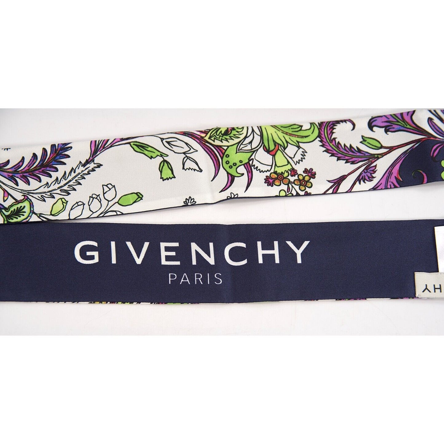 Givenchy Reversible Floral Paisley Silk Bandeau Neck Scarf NWT