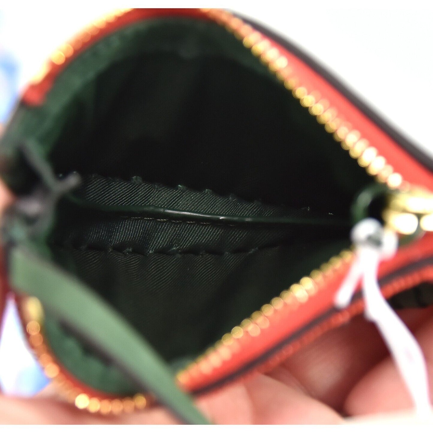 Tory Burch Beaded Watermelon Nubuck Leather Coin Purse NWT