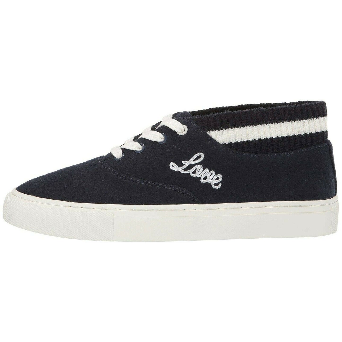 Tory Burch Bright Navy Snow White Love All Hi-Top Trainer Sneaker 8.5 NIB