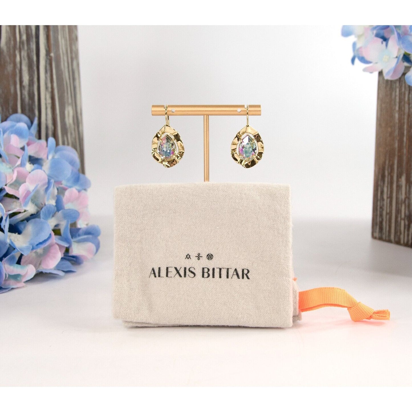 Alexis Bittar Crystal Ancient Coin Large Drop Earrings NWT