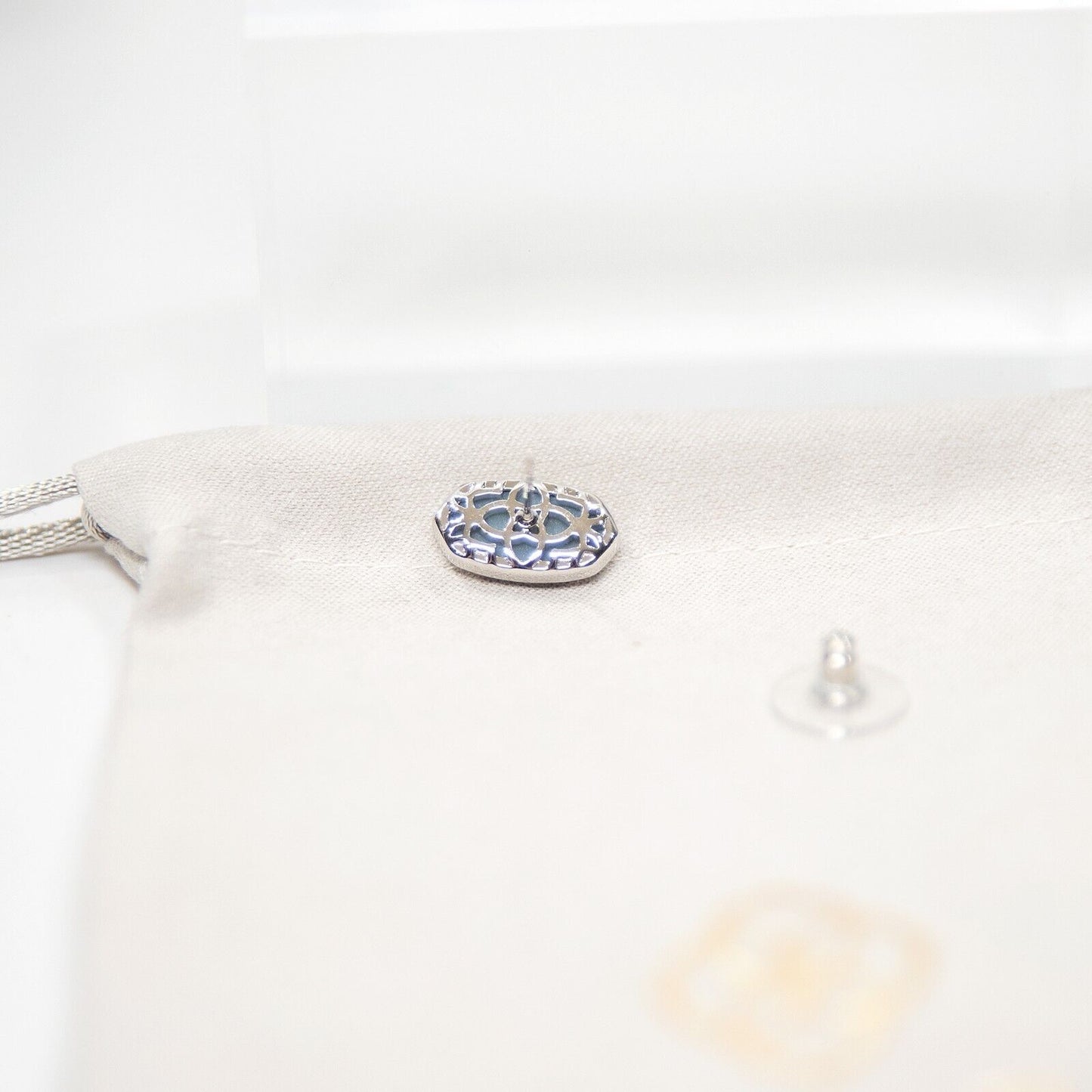 Kendra Scott Ellie Multi Drusy Rhodium Statement Stud Earrings NWT