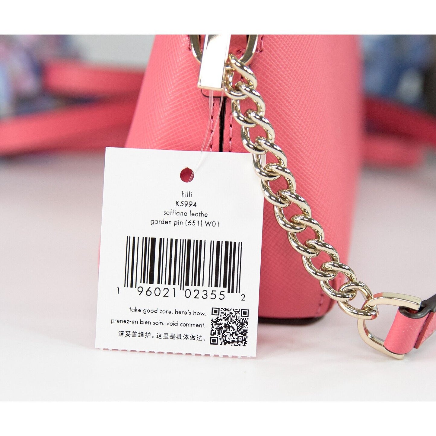 Kate Spade Cameron Street Hilli Garden Pink Leather Dome Crossbody Bag NWT