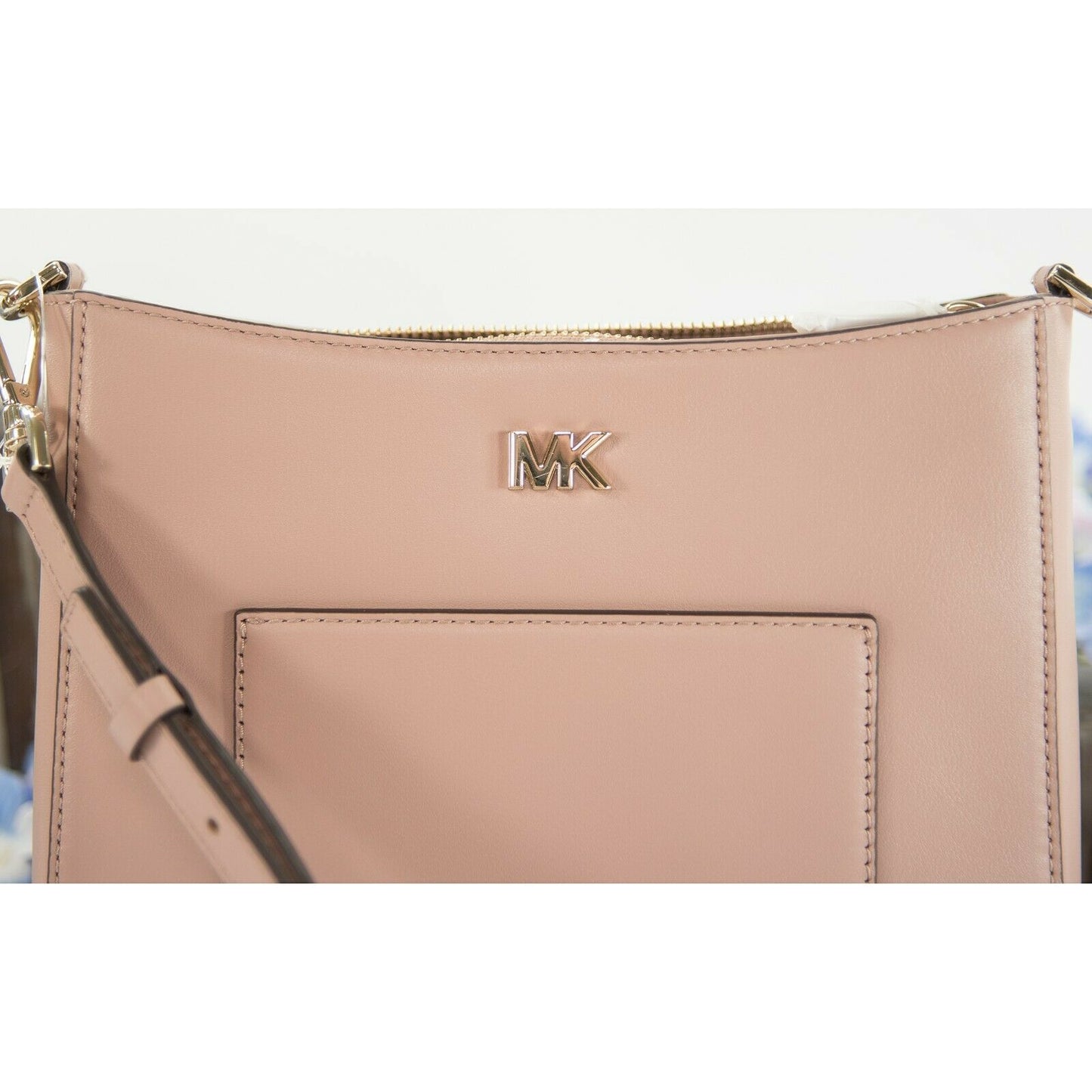 Michael Kors Fawn Leather Swingpack Pocket Large Crossbody Bag NWT