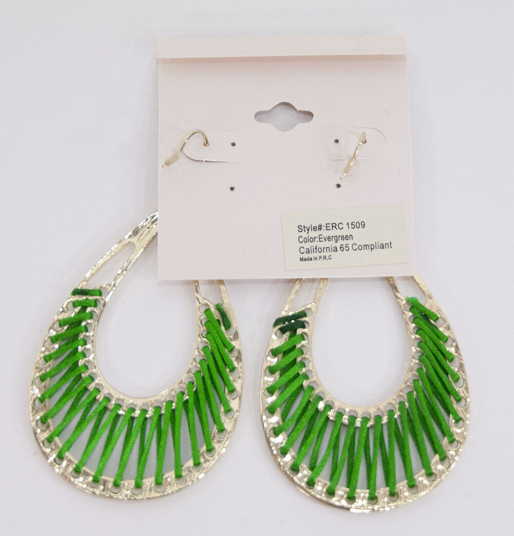 Amrita Singh Gold Green Silk Crosby Street Dangle Earrings ERC 1509 NWT