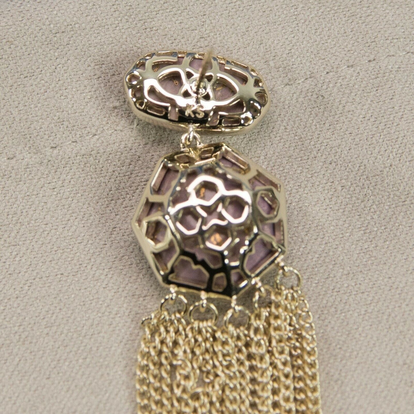 Kendra Scott Lilac Magnesite Tae Fringe Drop Dangle Earrings NWT
