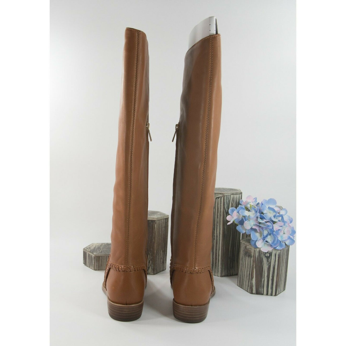 UGG Caramel Leather Gracen Whipstitch Tall Boots Size 6 NIB