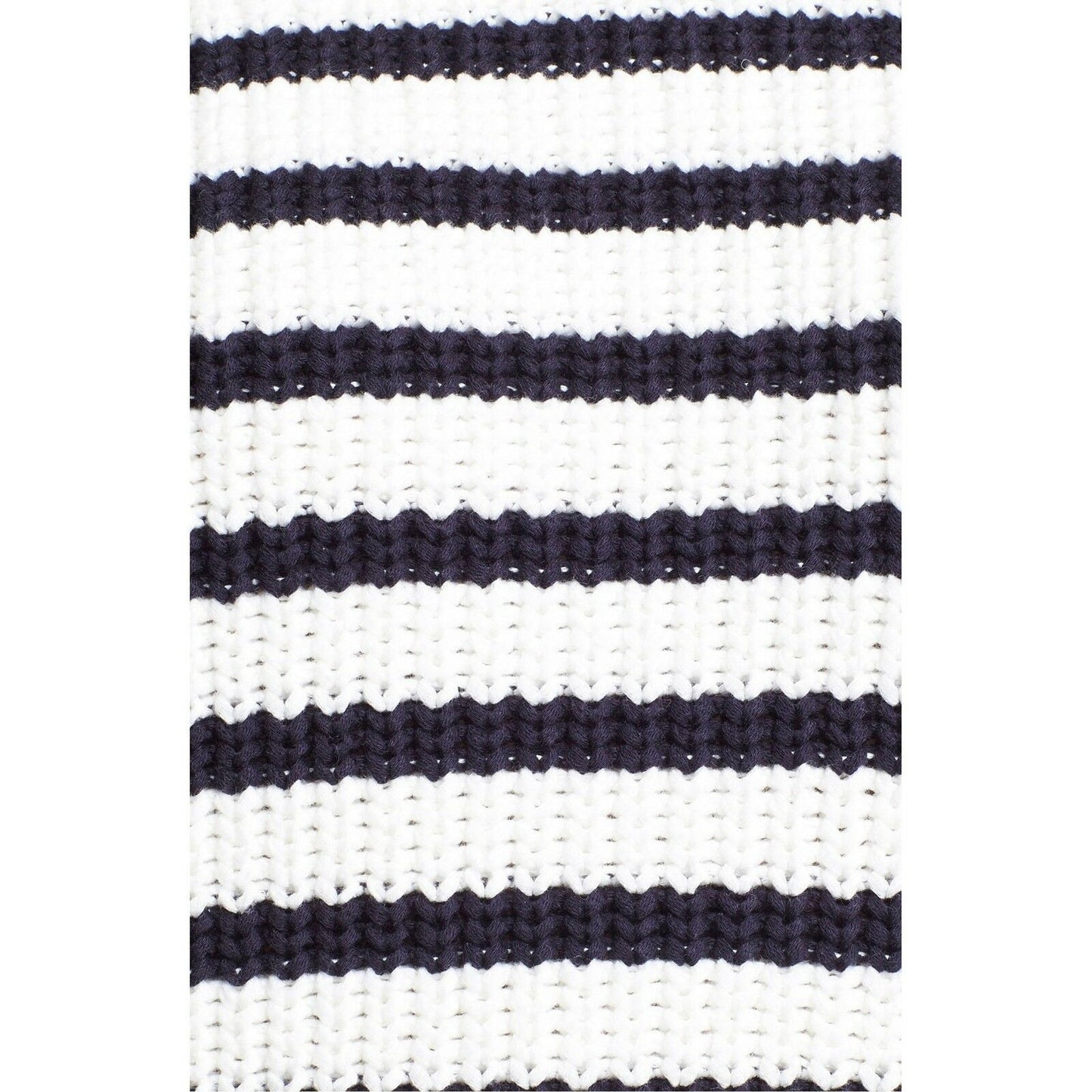 Kate Spade Navy Cream Striped Chunky Transcontinental Express Aura Sweater M NWT