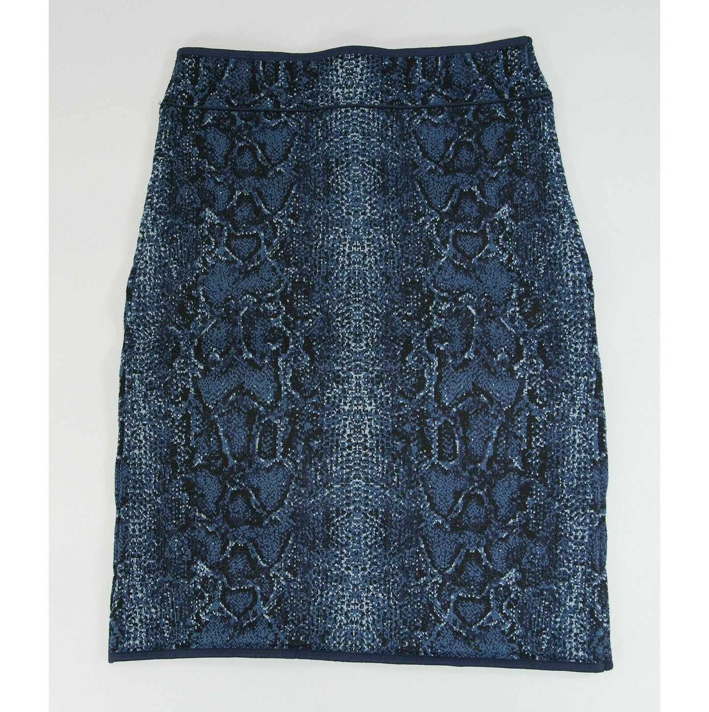 BCBGMaxAzria Blue Python Bandage Power Pencil Skirt M NWT