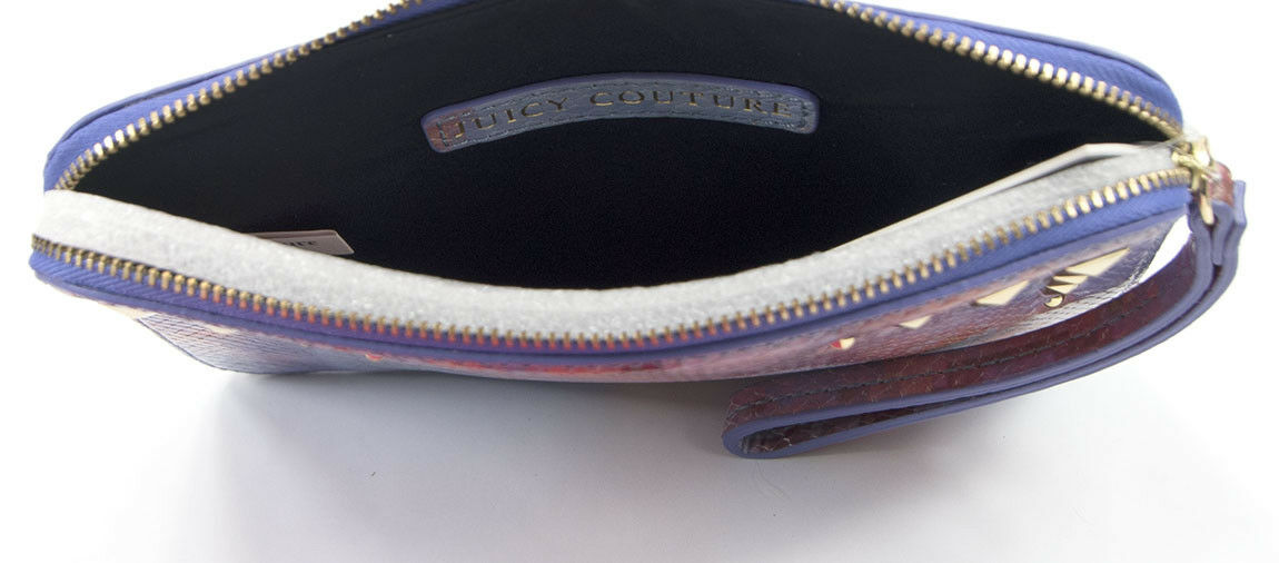 Juicy Couture Purple Pink Pixel Python Leather Zip Tablet iPad Case Sleeve