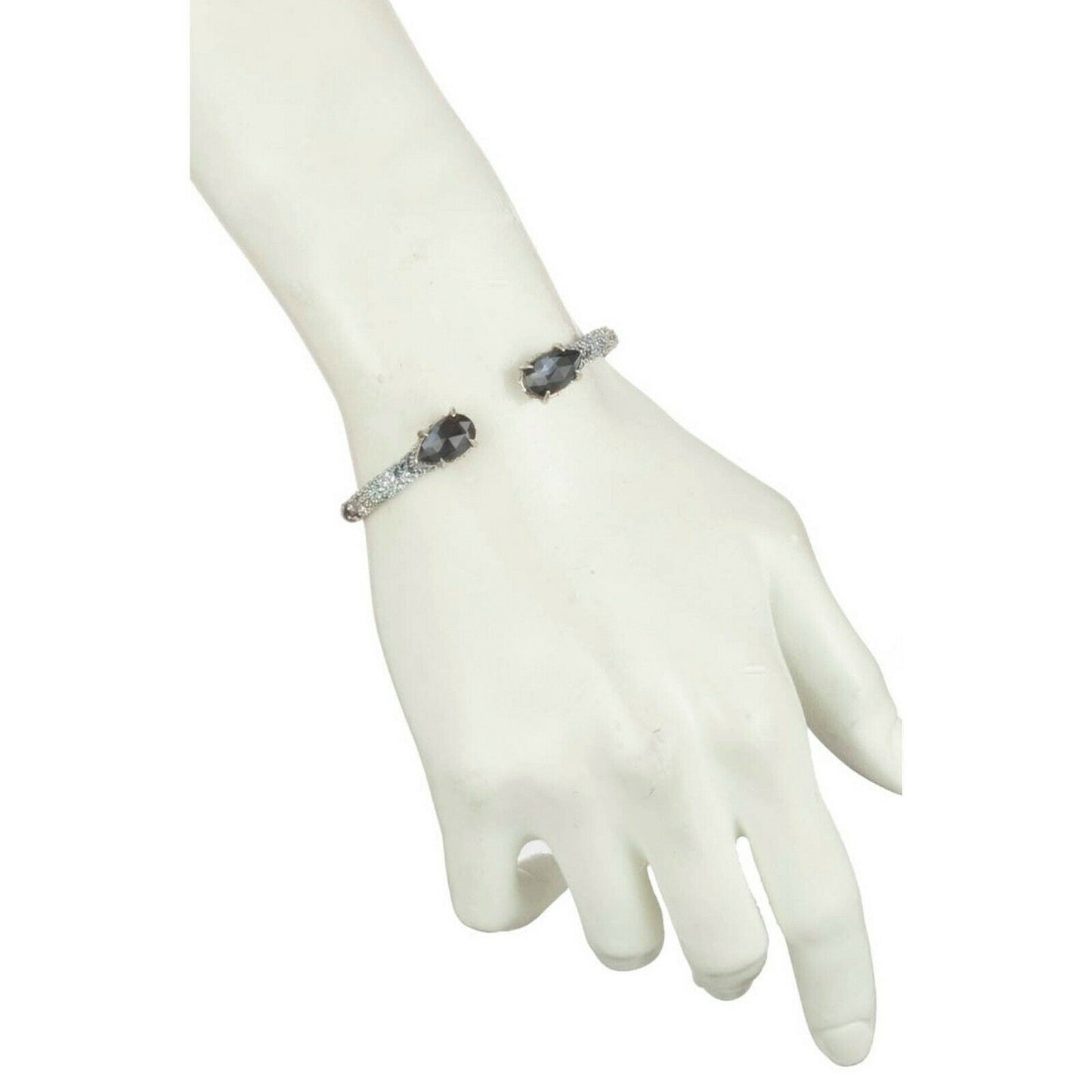 Alexis Bittar Blue Ombre Crystal Break Hinge Cuff Bangle Bracelet NWT