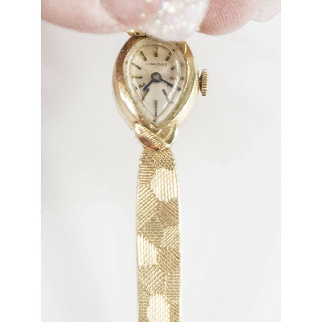 Longines Vintage Ladies 14K SOLID Gold Case Solid Gold Band Bracelet Dress Watch