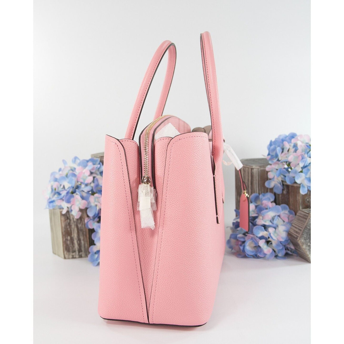 Kate Spade Margaux Pink Carnation Leather Large Satchel Shoulder Bag NWT