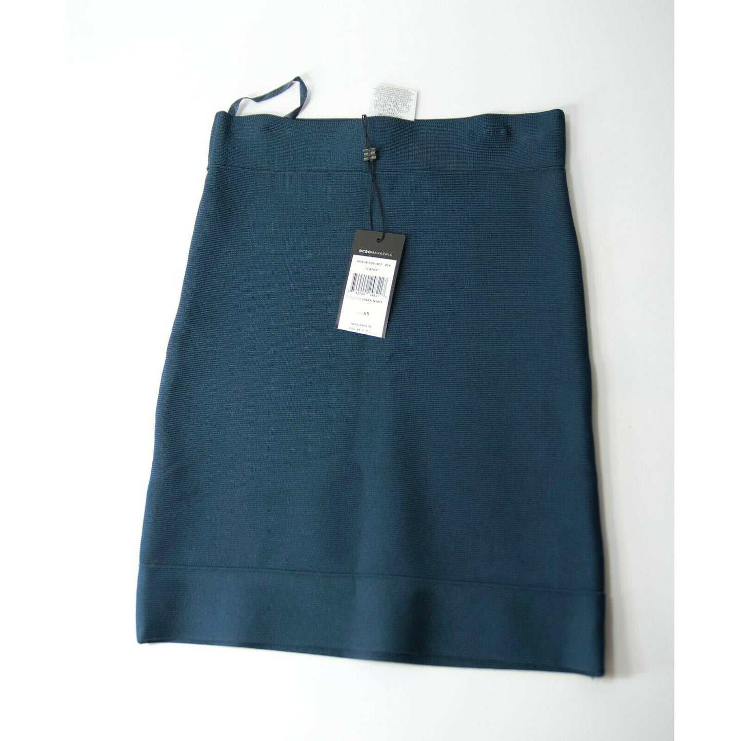BCBGMaxAzria Cathy Dark NAVY BLUE Bandage Power Pencil Skirt XS NWT