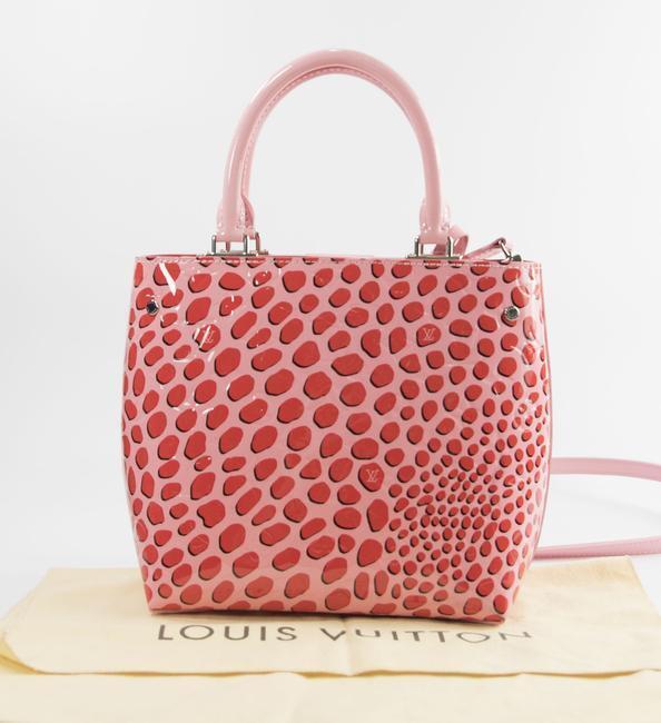 Louis Vuitton Monogram Vernis Jungle Dots Sugar Pink Poppy Patent Leather Tote