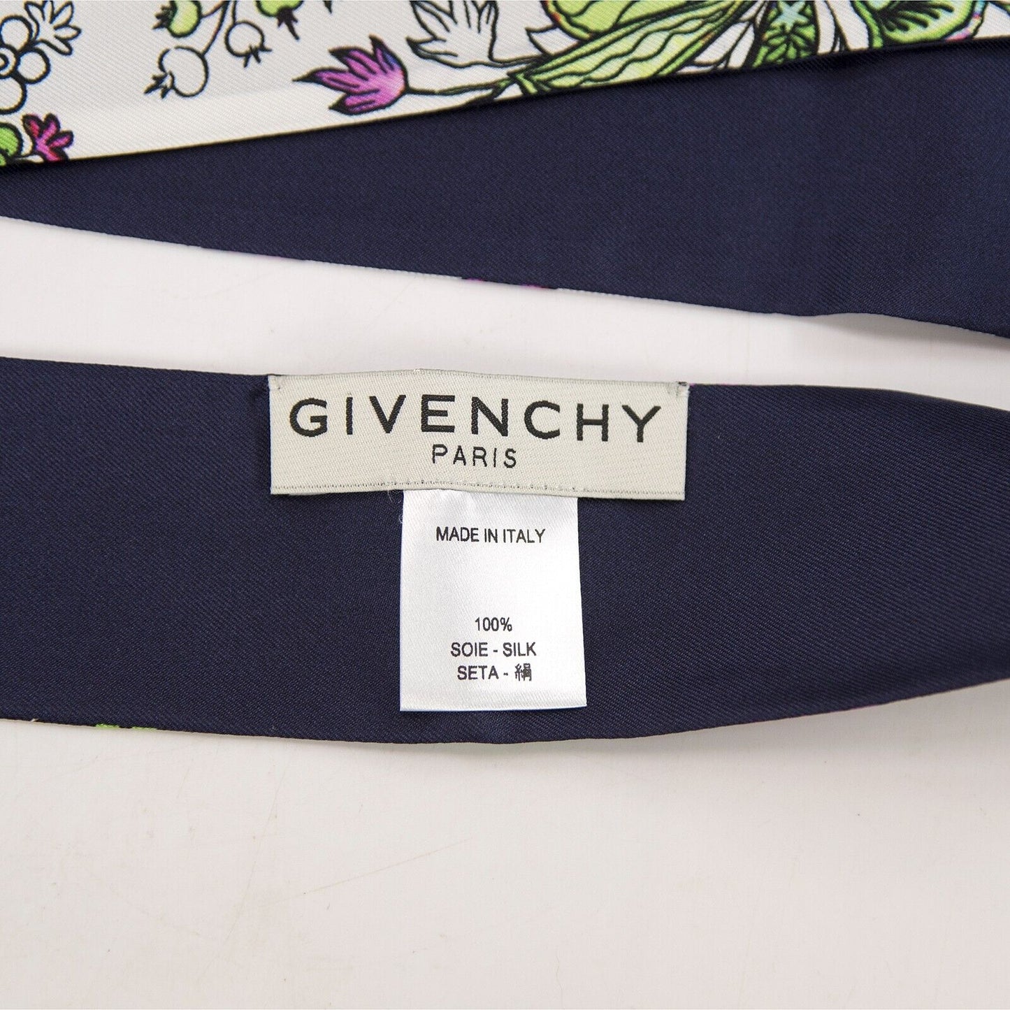 Givenchy Reversible Floral Paisley Silk Bandeau Neck Scarf NWT