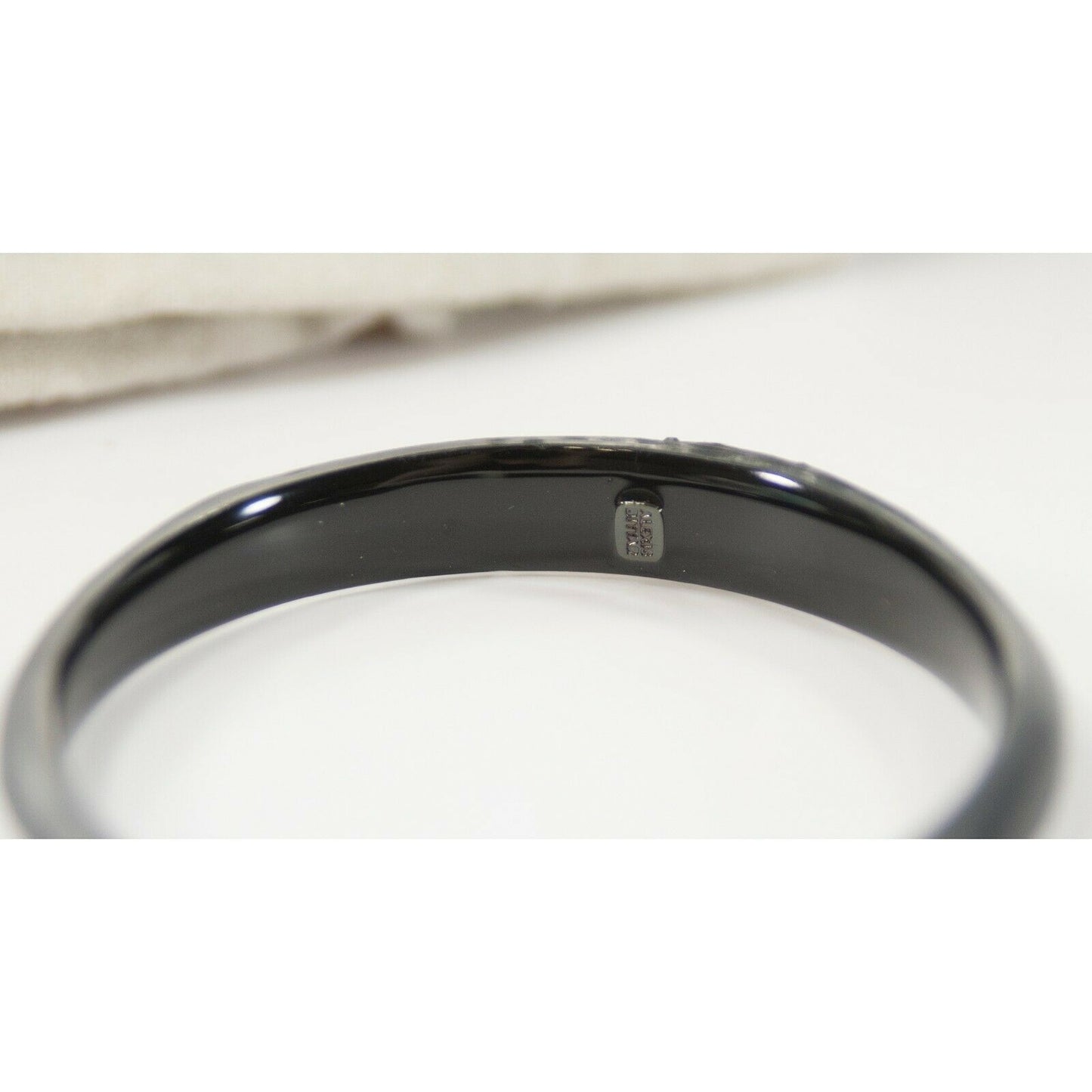 Alexis Bittar Black Lucite Noir Dust Crystal Bangle Bracelet NWT