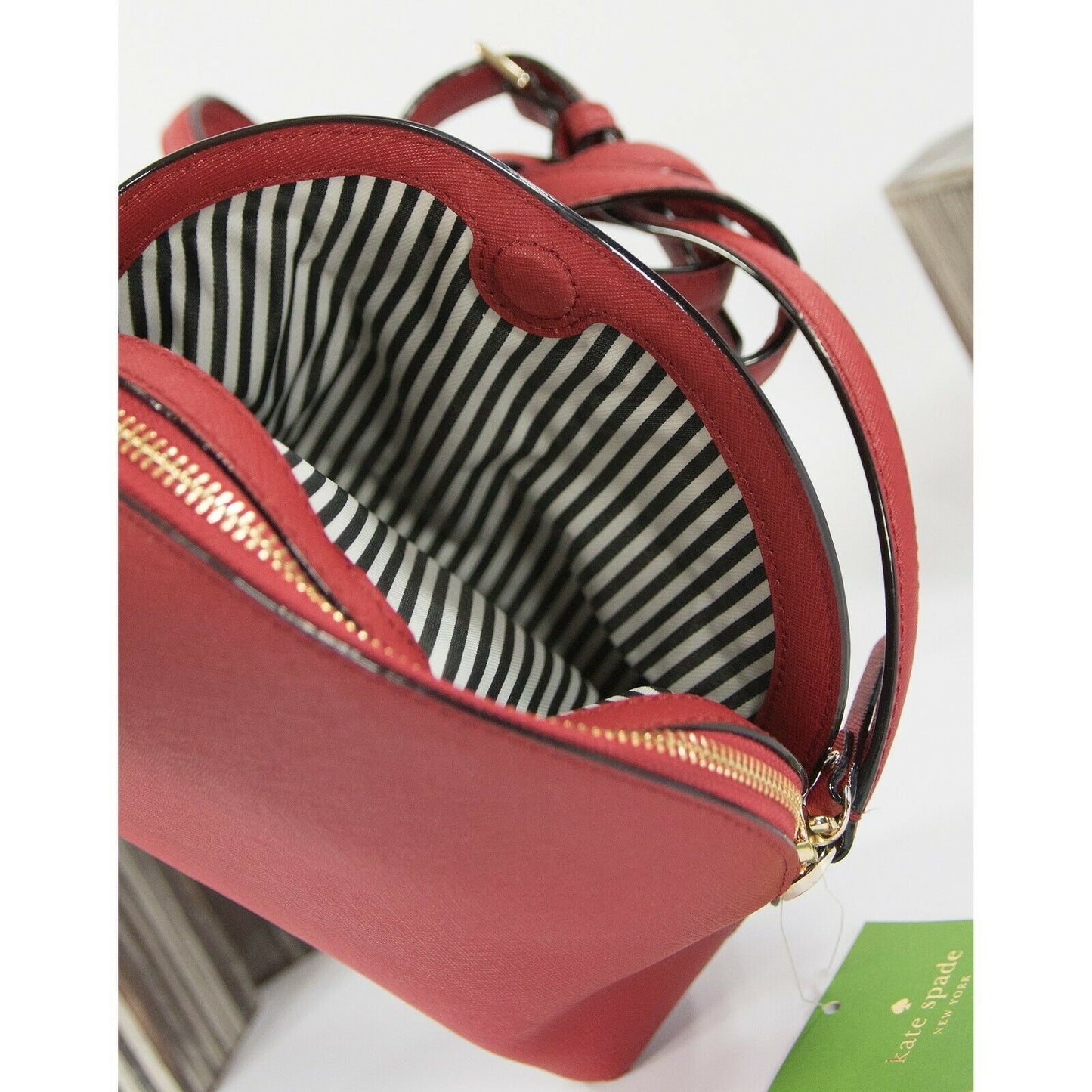 Kate Spade Cameron Street Large Hilli Red Saffiano Leather Dome Crossbody NWT