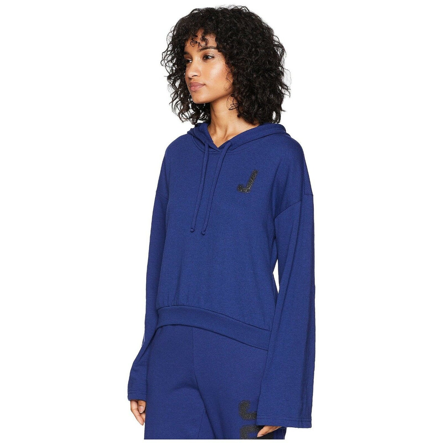 Juicy Couture Twilight Glitter French Terry Pullover Wide Sleeve Hoodie L NWT