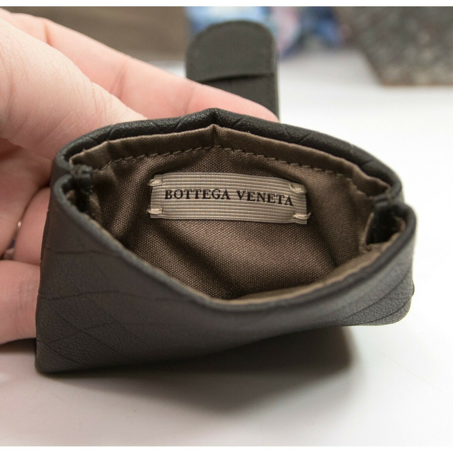 Bottega Veneta Burnished Thin Frame Cat Eye Metal Logo Sunglasses NWT Case
