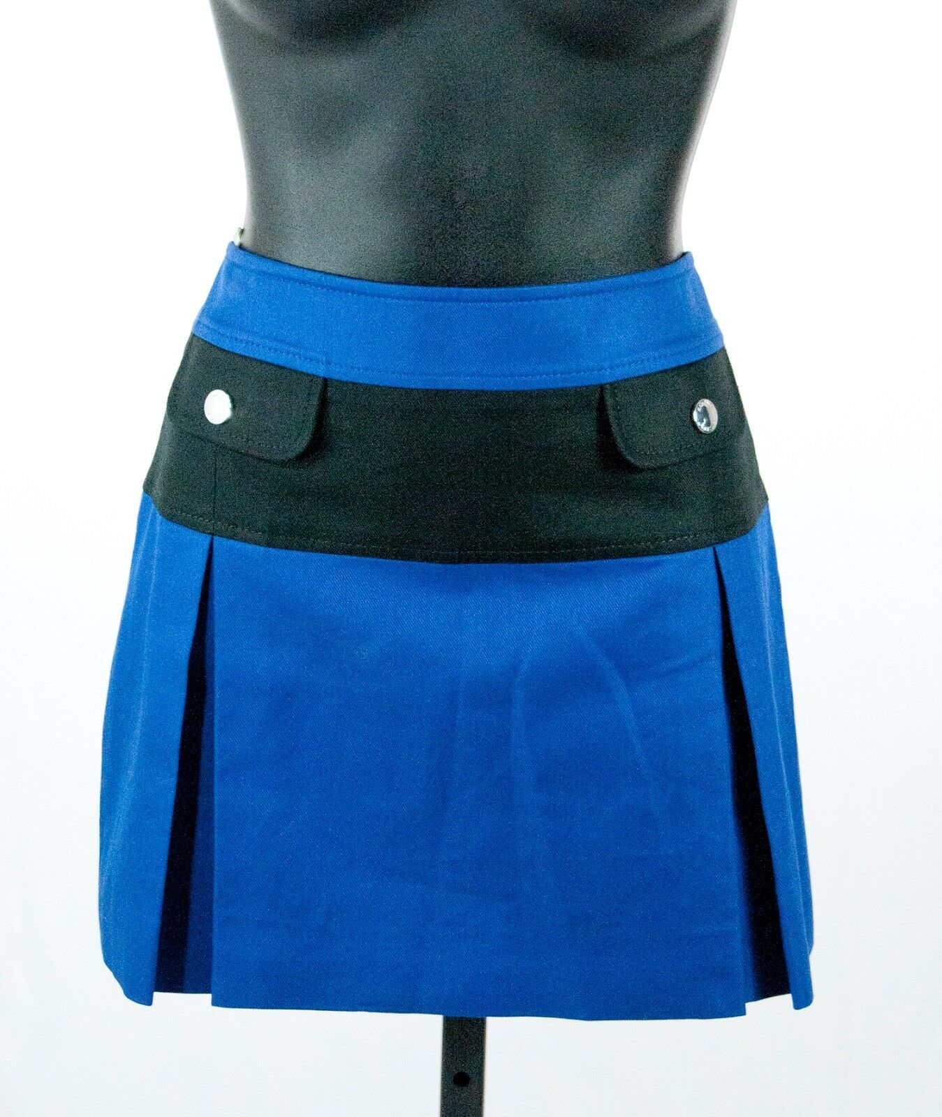 expositie Huis betreuren Karen Millen Blue A Line Sailor Color Block BLACK LABEL Mini Skirt 8 N –  Design Her Boutique