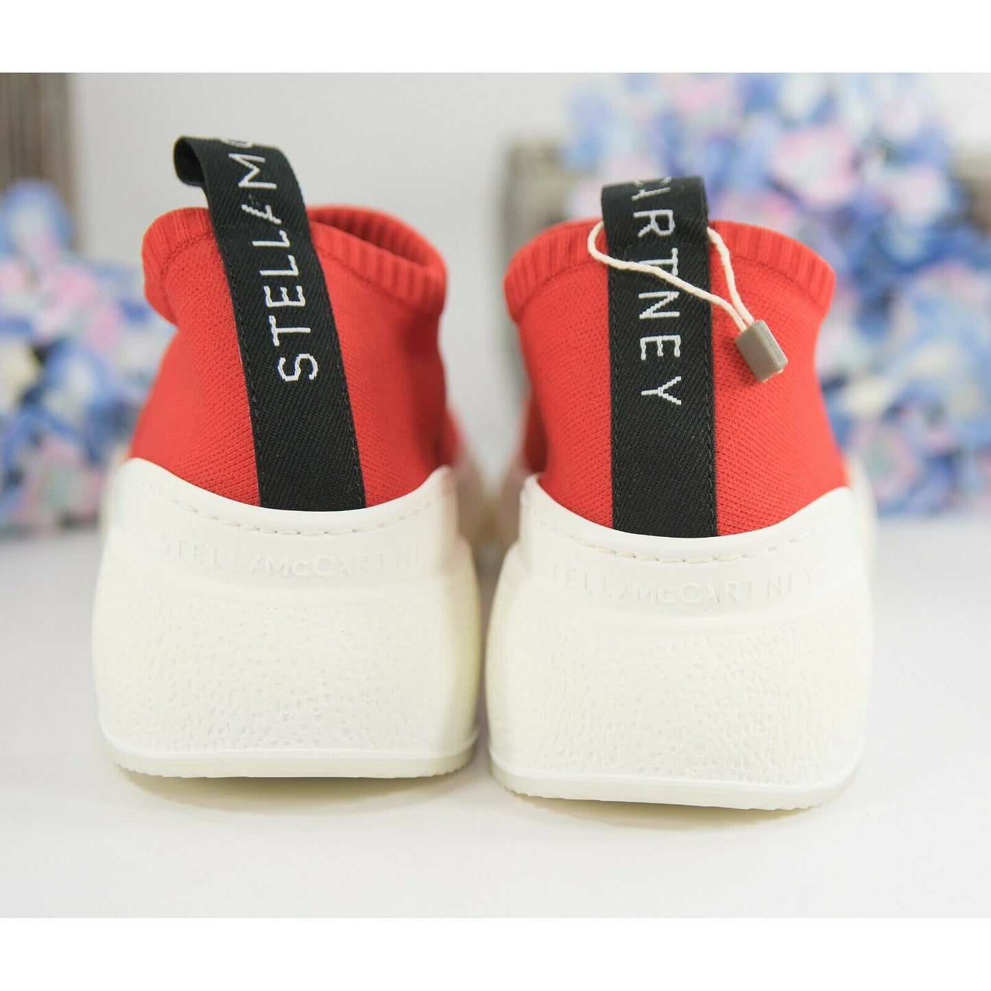 Stella McCarney Faro Fitfzrfoy Vermillion Red Sock Sneaker 37 NIB