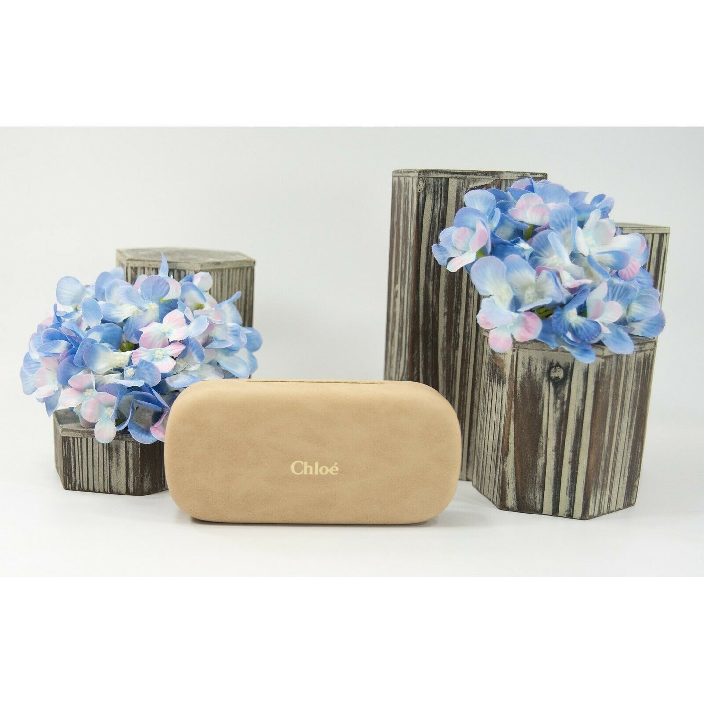 Chloe CE7435 Brown Gold Oversized Butterfly Logo Acrylic Sunglasses NWT Case