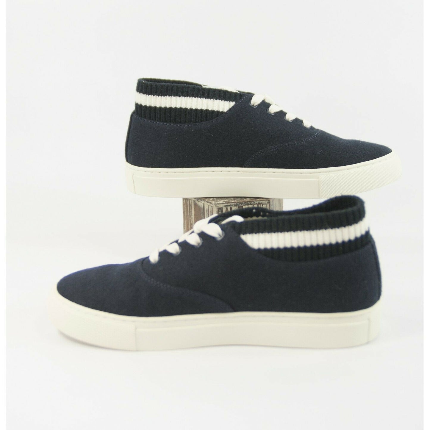 Tory Burch Bright Navy Snow White Love All Hi-Top Trainer Sneaker 8 NIB