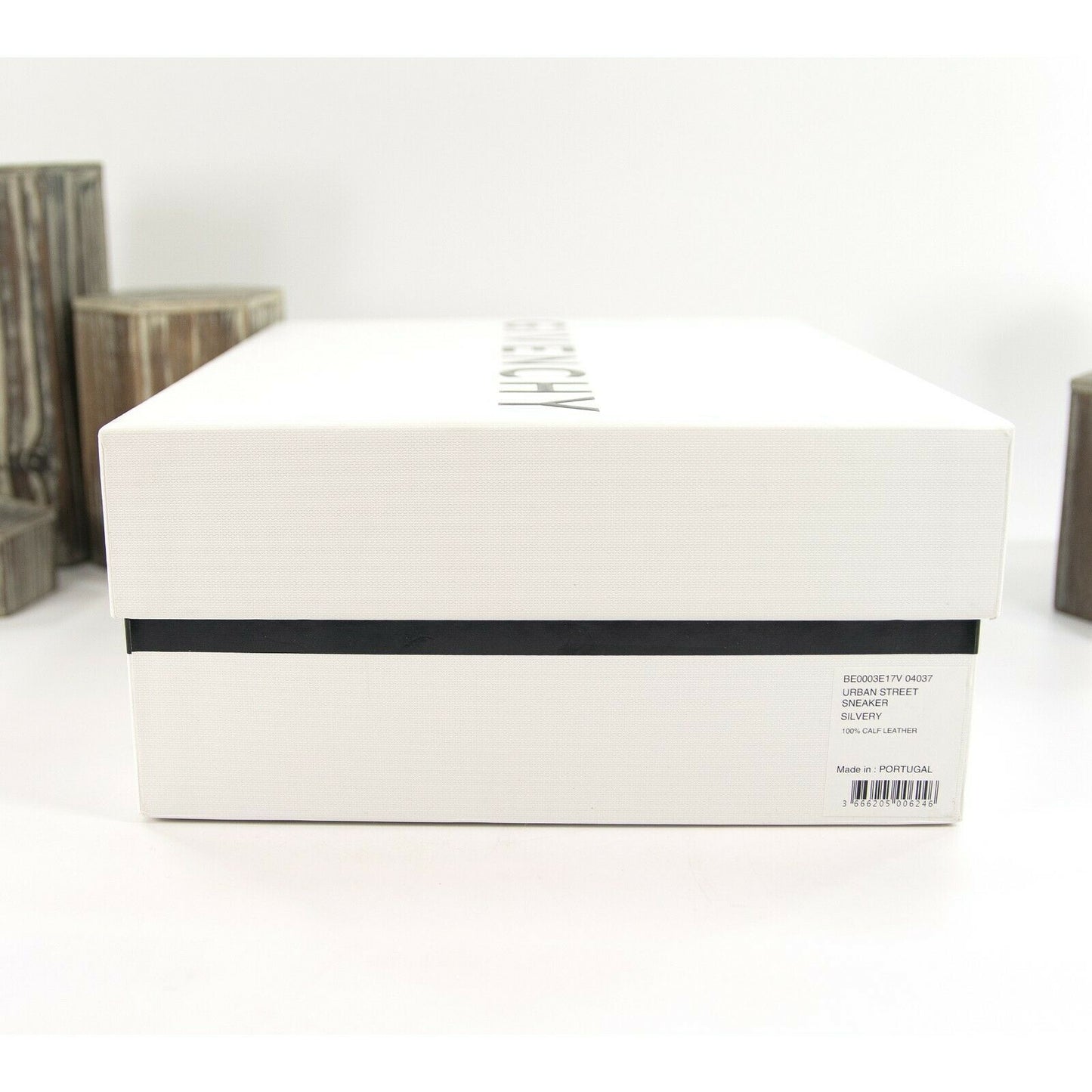 Givenchy Urban Street Silver Metallic Leather Sneakers 37 NIB