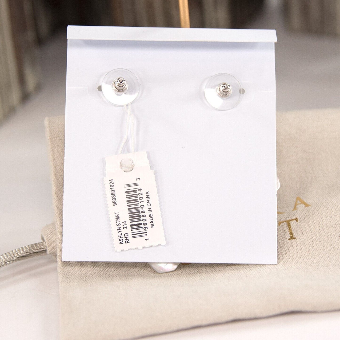 Kendra Scott Ashlyn Ivory Mother of Pearl Rhodium Large Statement Earrings NWT