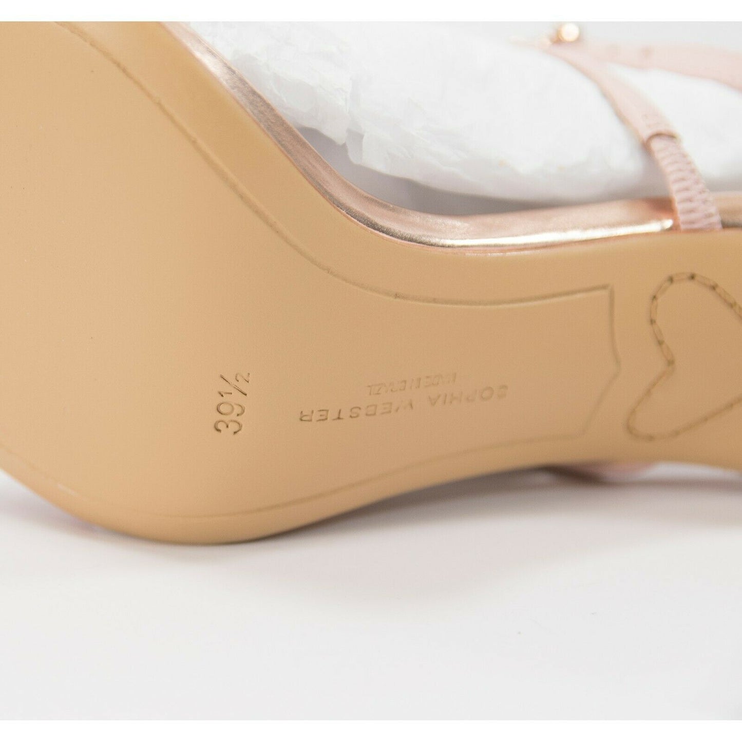 Sophia Webster Rosalind Pink Leather Leopard Calf Hair Heels Size 39.5 9.5 NIB