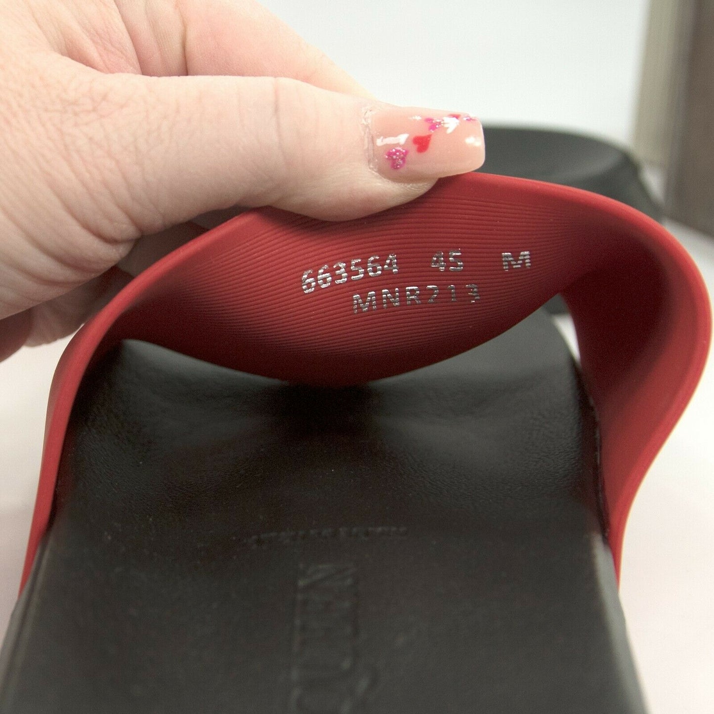 Alexander McQueen Mens Lust Red Black Debossed Logo Rubber Pool Slides 45 12 NIB