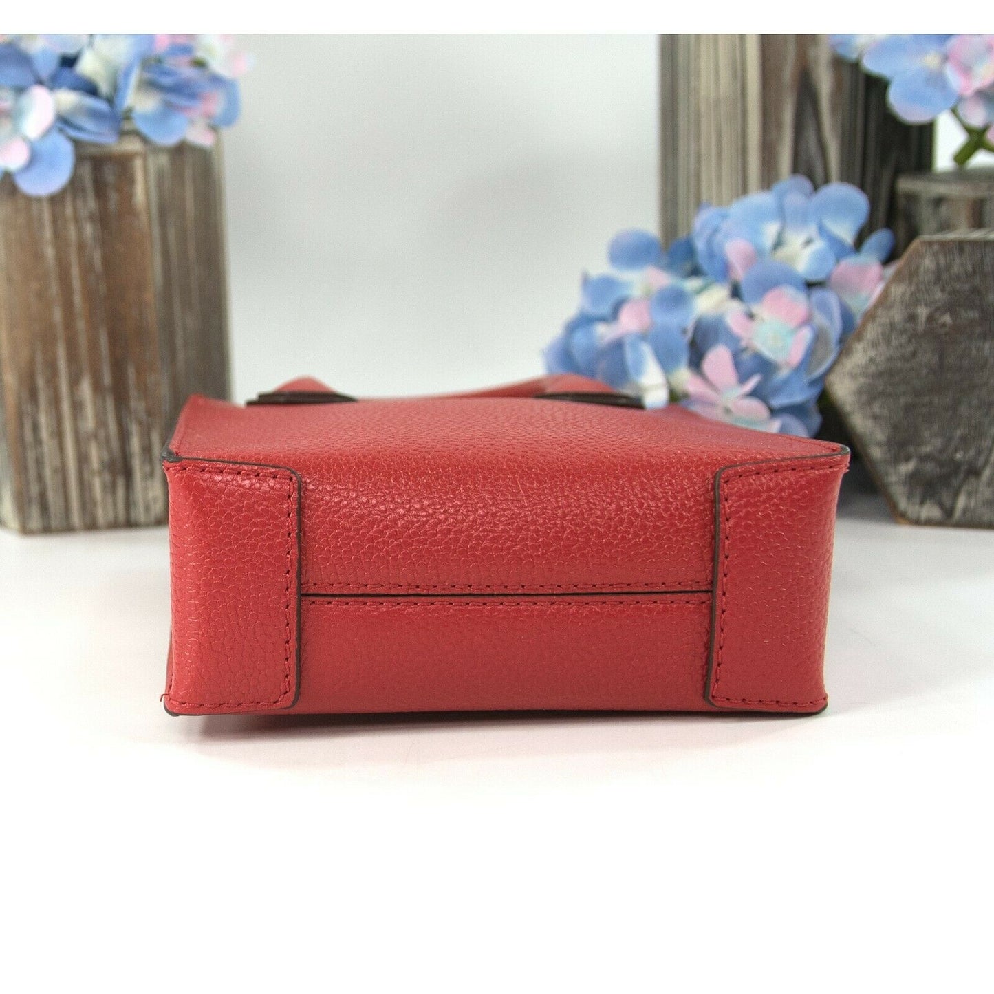 Michael Kors Flame Red Leather Mercer XS Extra Small Convertible Crossbody NWT