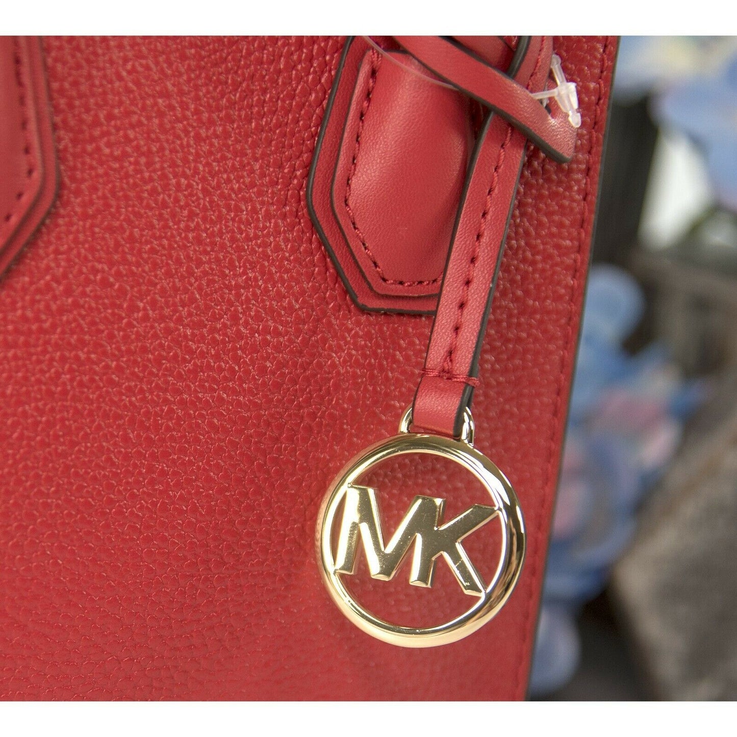 Michael Kors Flame Red Leather Mercer XS Extra Small Convertible Crossbody NWT