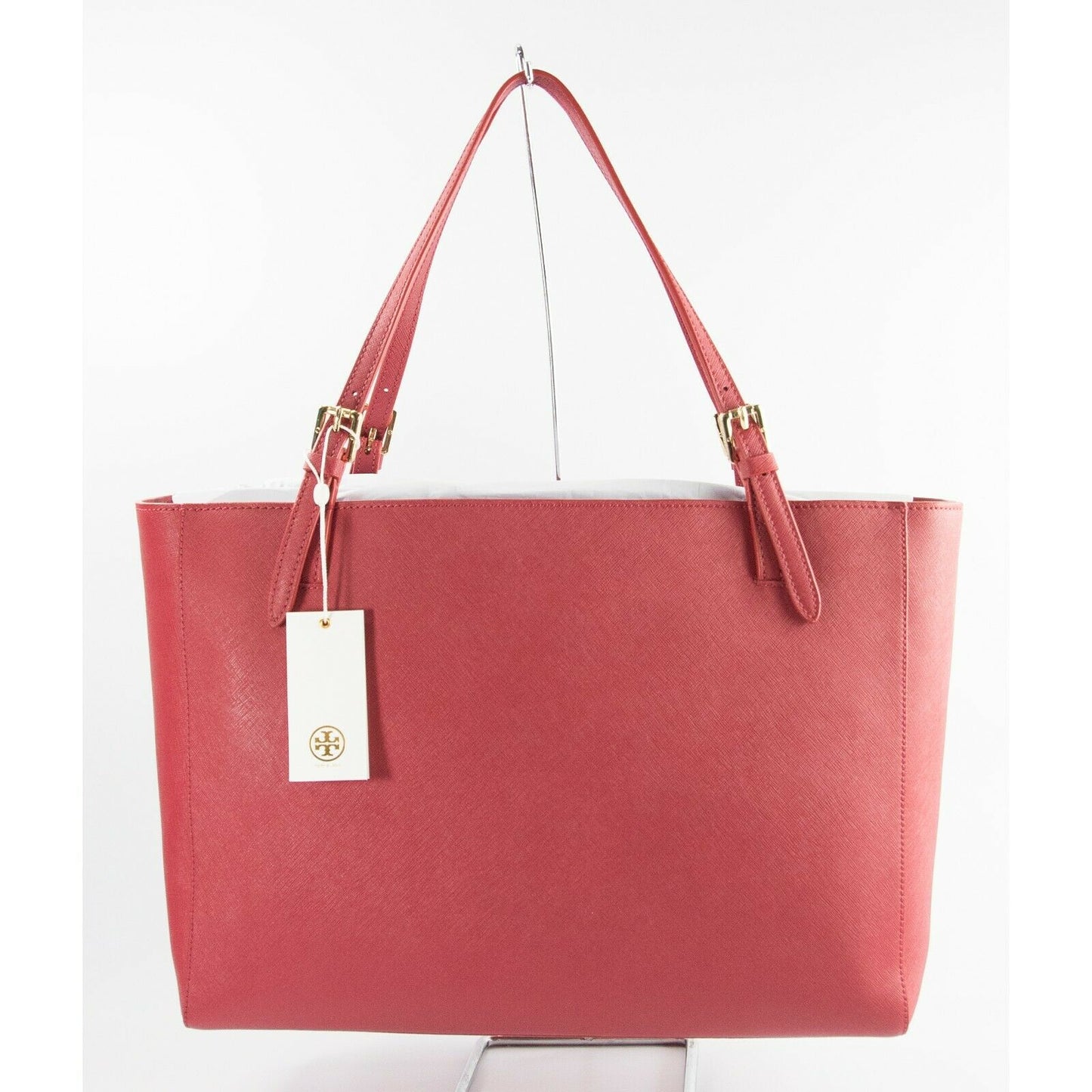 Tory Burch Kir Red Leather York Buckle Tote DEFECT NWT