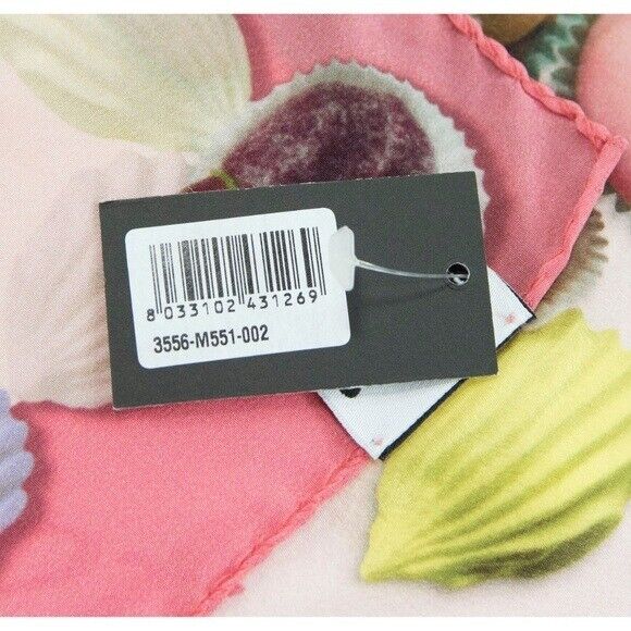 Moschino Sweet Heart Candy Pink Square Silk Scarf