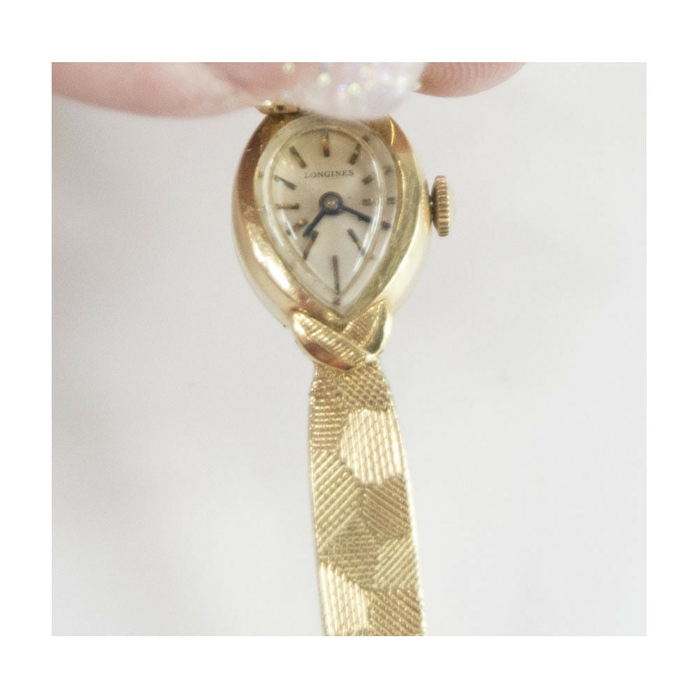 Longines Vintage Ladies 14K SOLID Gold Case Solid Gold Band Bracelet Dress Watch