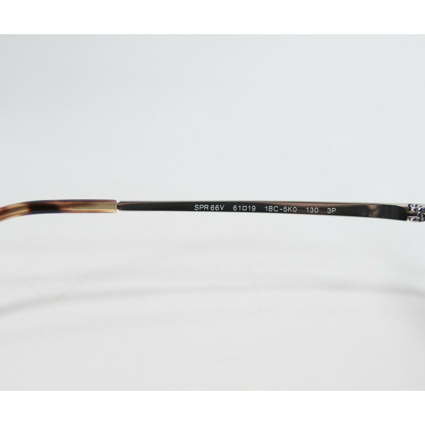Prada SPR 66V Silver Thin Frame Polarized Metal Aviator Logo Sunglasses NWT Case