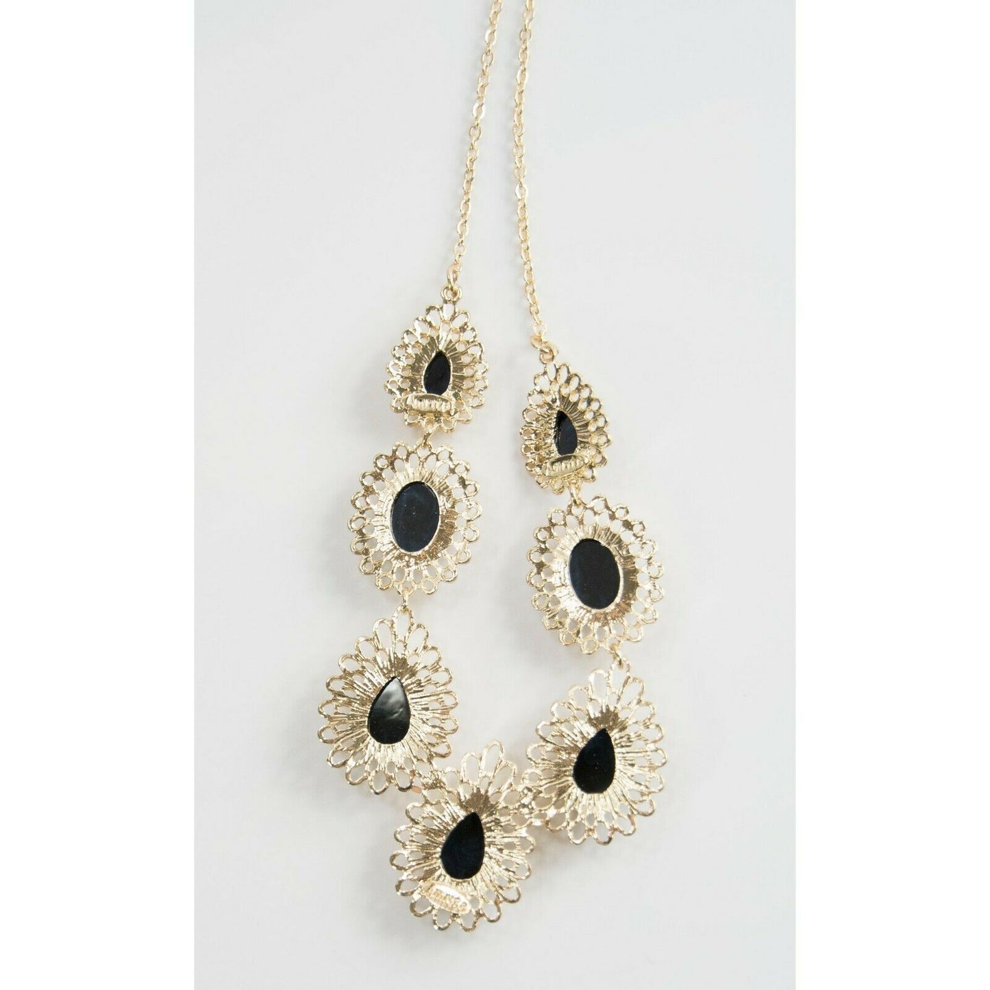 Amrita Singh Amethyst Resin Filigree Surf Lodge Gold Tone Necklace NKC 9931 NWT