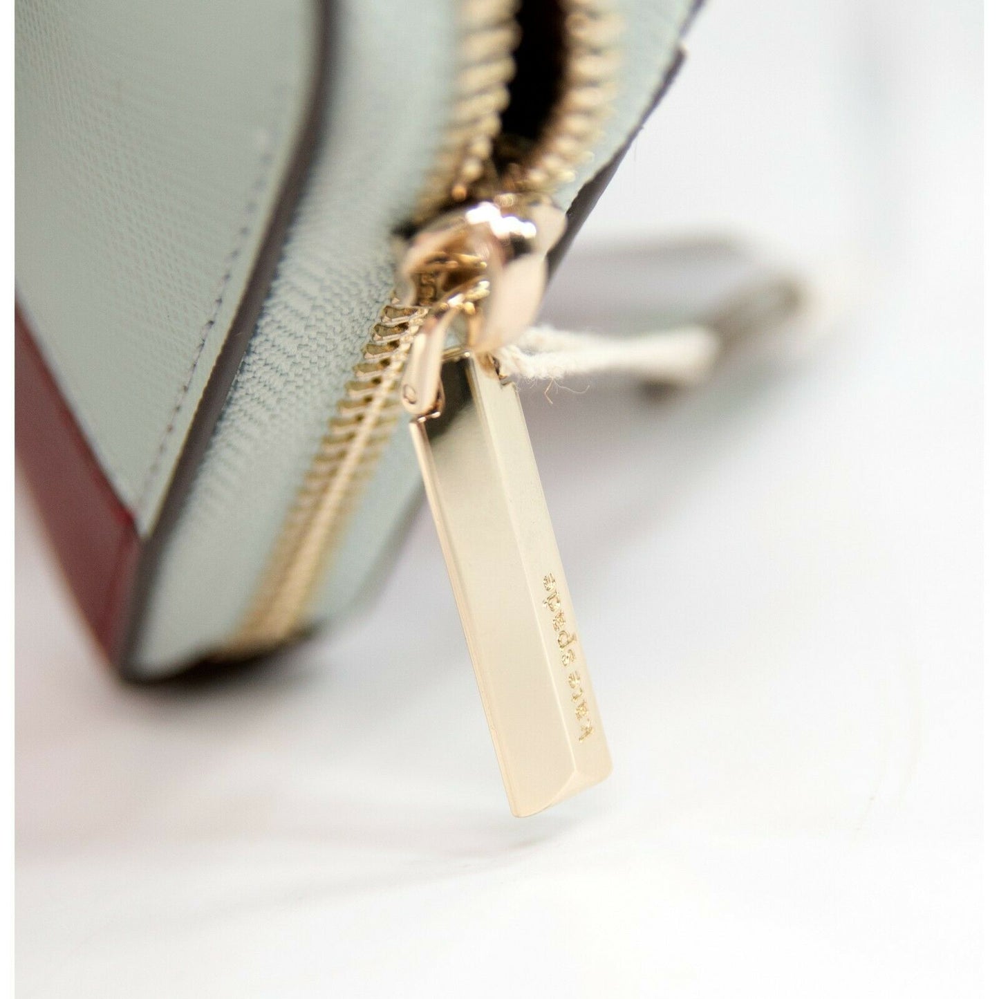 Kate Spade Cold Mist Leather Spencer Zip Around Lacey Wallet NWT