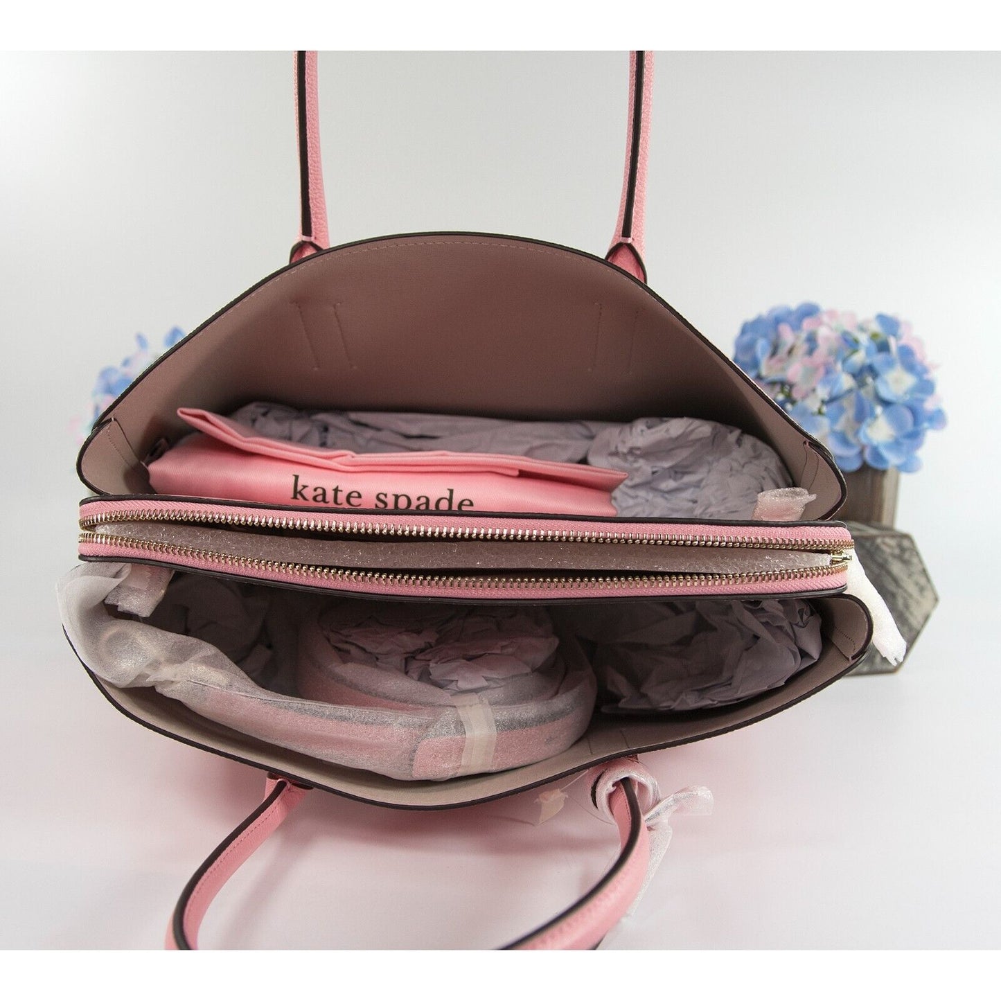 Kate Spade Margaux Pink Carnation Leather Large Satchel Shoulder Bag NWT