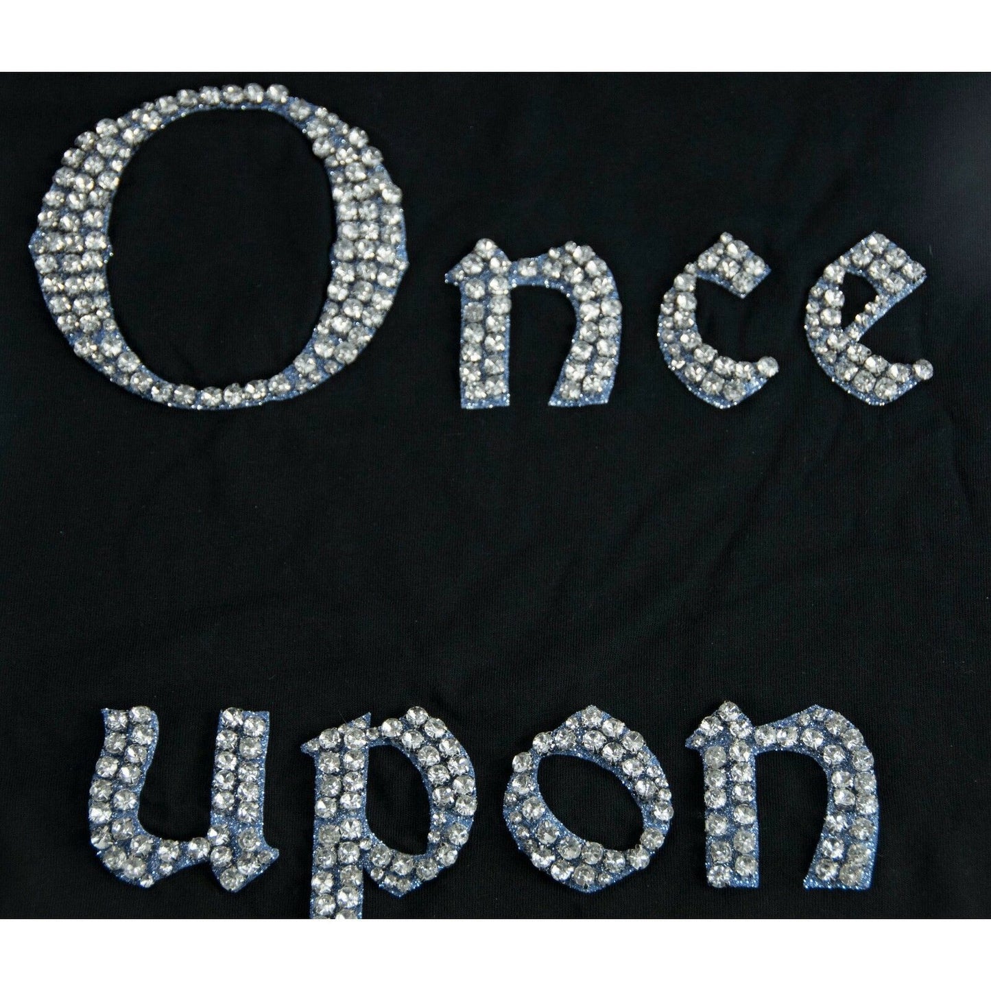 Juicy Couture Disney Crystal Once Upon A Time Beauty Beast Black T-Shirt M NWT